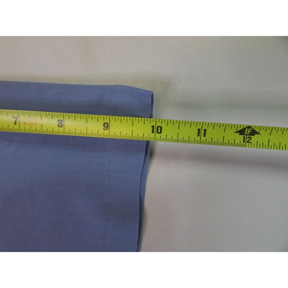 Haband Guayabera Shirt Mens XL Blue Zip Front Embroidered 4 Pocket Short Sleeve - Picture 10 of 10